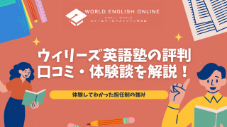 ウィリーズ英語塾の評判・口コミ・体験談【2024年8月最新】！体験してわかった担任制の強み